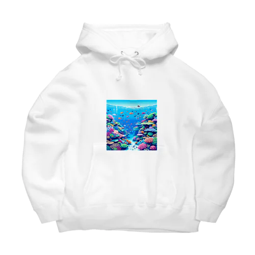 ドット絵沖縄の海 Big Hoodie