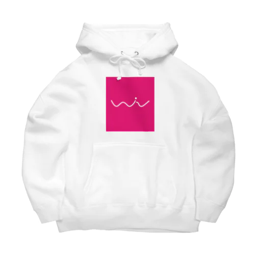 win logo pink  ビッグシルエットパーカー