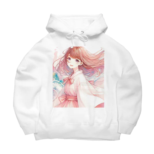 風になびく乙女 Big Hoodie