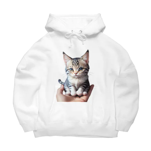 "手のひらの猫"  Big Hoodie