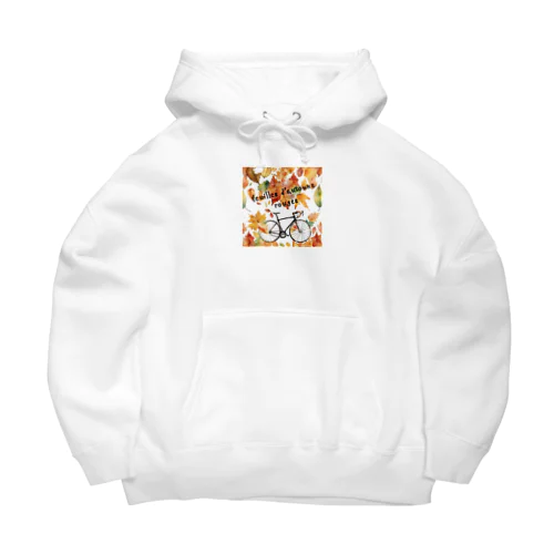 色鮮やかな水彩画の紅葉とロードバイク Big Hoodie