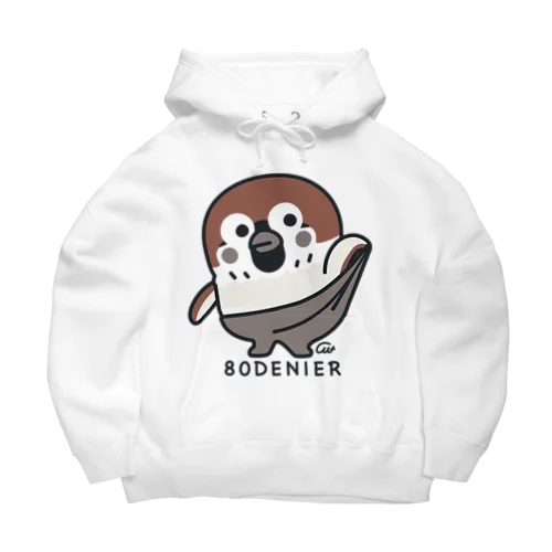 履いてる？ 80DENIER タイツを履いたスズメ　大きめ Big Hoodie