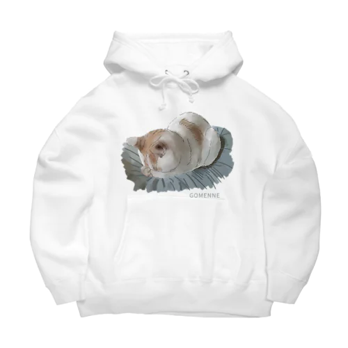 ごめん寝　猫 Big Hoodie