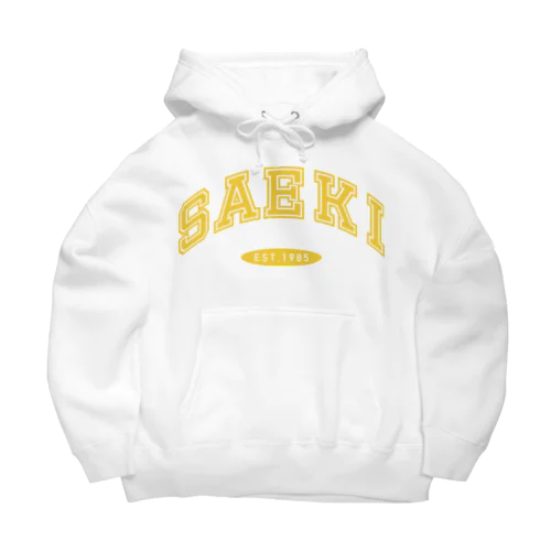 地方自治体 古着スウェット風　SAEKI イエロー Big Hoodie