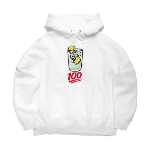 レモンサワー100点 大きいロゴ Big Hoodie