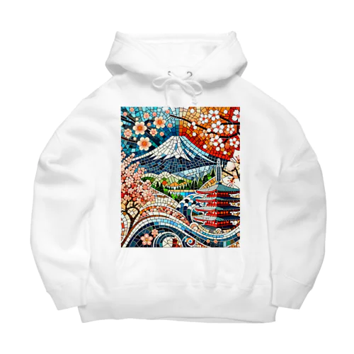 日本の伝統と美しさを象徴するモザイクアート Big Hoodie