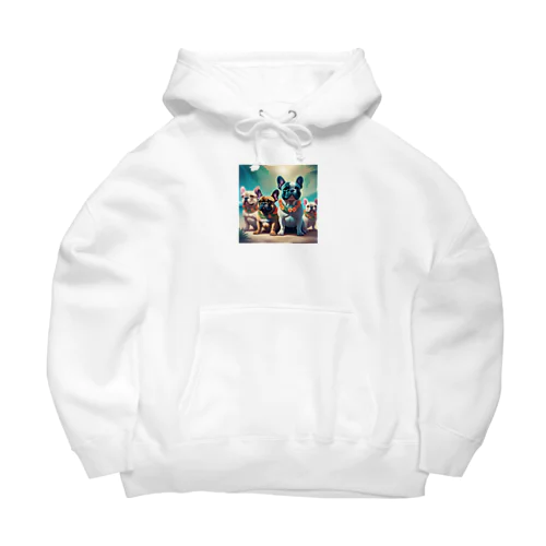 ハワイアンで佇むフレンチブルドッグ達 Big Hoodie