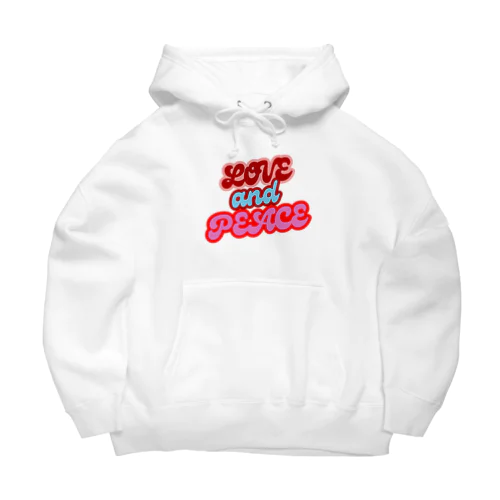 loveandpeaceカラフル Big Hoodie