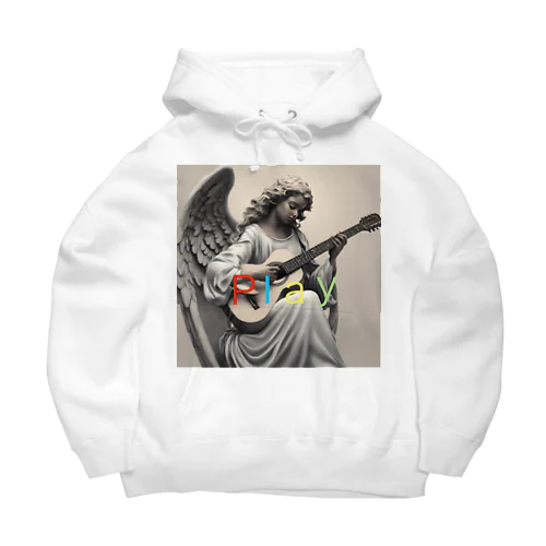 Angel playing guitar Big Hoodie