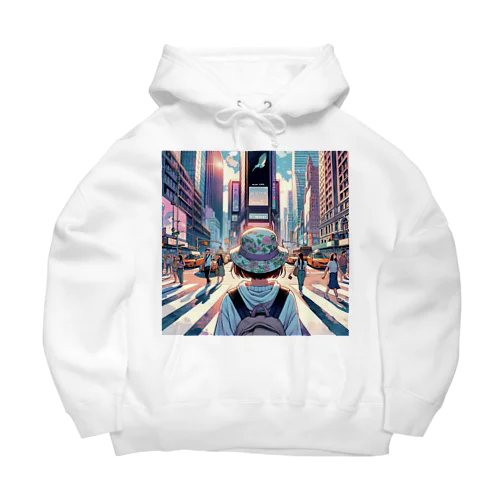 一人旅の少女 Big Hoodie