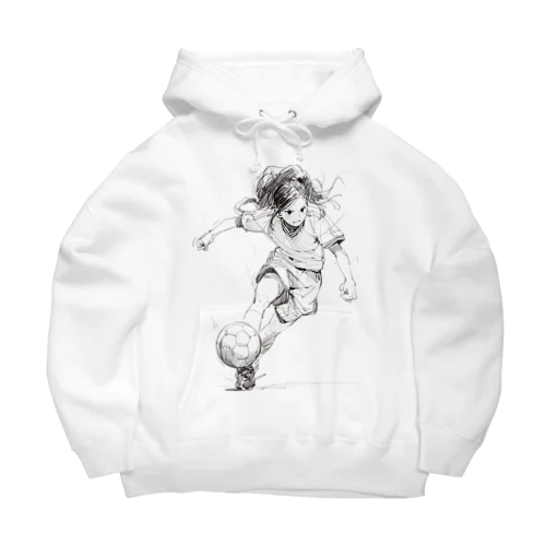 サッカー女子 Big Hoodie