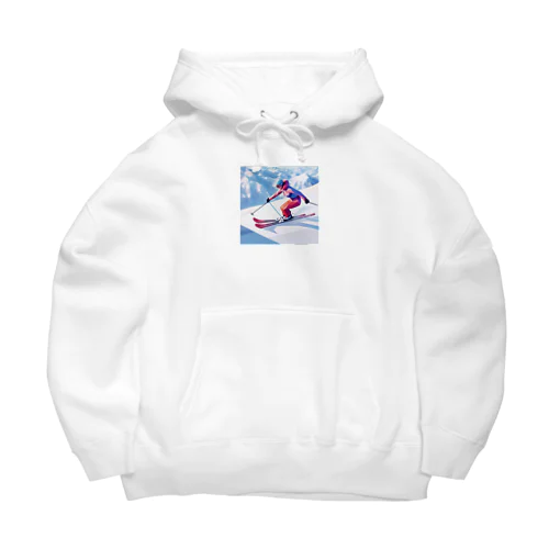 スキーしている美人 Big Hoodie