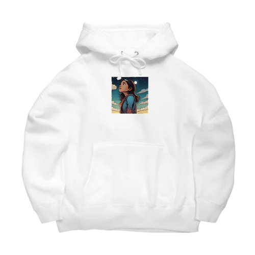 The girl who looks at the sky Big Hoodie