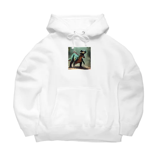 発光する鱗を持つ恐竜 Big Hoodie