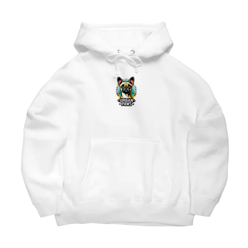 パグチワワ「Urban paws 」 Big Hoodie