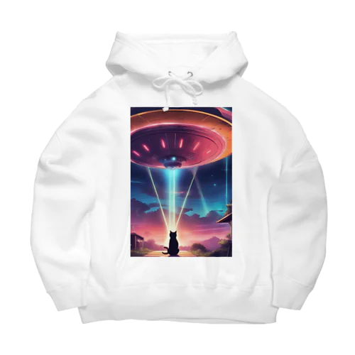 UFOに遭遇!? 不思議な猫のキャトルミューティレーション！👽🐱✨ Big Hoodie