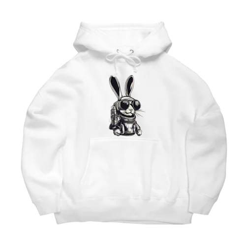 ロケットうさぎ　クインシー Big Hoodie