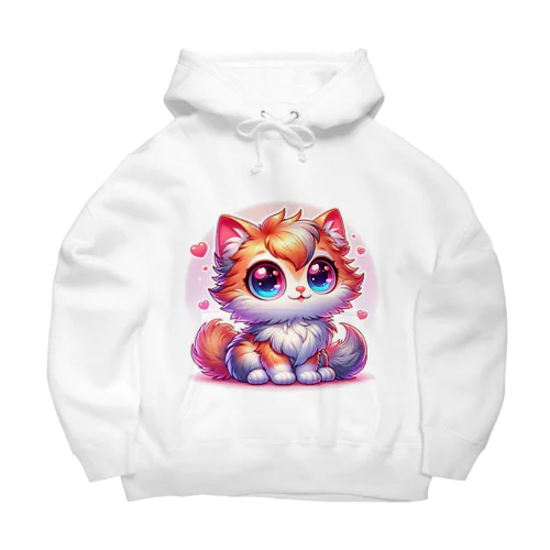 ふわふわ大目な可愛い猫 Big Hoodie