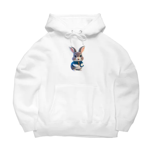 ３Dウサギ Big Hoodie