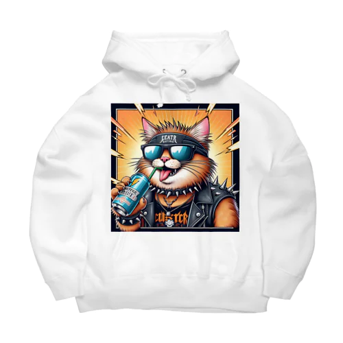 ヘビーメタルな猫のグッズ Big Hoodie