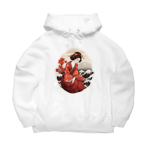 浮世絵 美人画 Ukiyoe beauty painting [UB-MJ52-SR002-0003] Big Hoodie