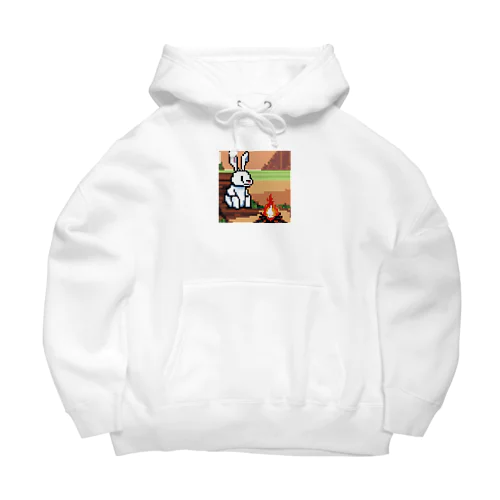 焚火をしているウサギ Big Hoodie