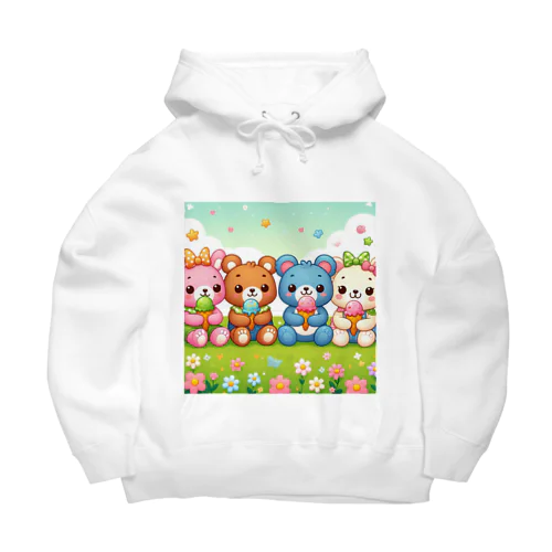 可愛いクマ４姉妹 Big Hoodie