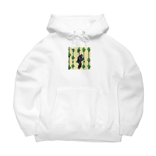 ロープにぶら下がるゴリラ Big Hoodie