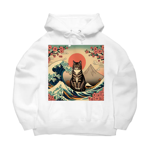 浮世絵波富士猫 Big Hoodie