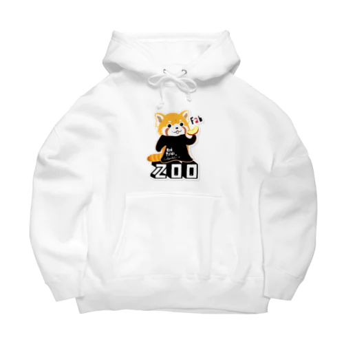 レッサーパンダ 0625 ZOOロゴ りんご大好き柄 Big Hoodie