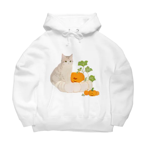 ねこと育ったかぼちゃ Big Hoodie