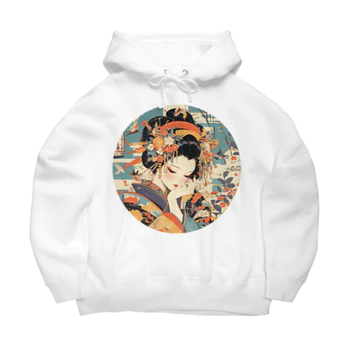 浮世絵 美人画 Ukiyoe beauty painting [UB-NIJI06-SR002-0004] Big Hoodie