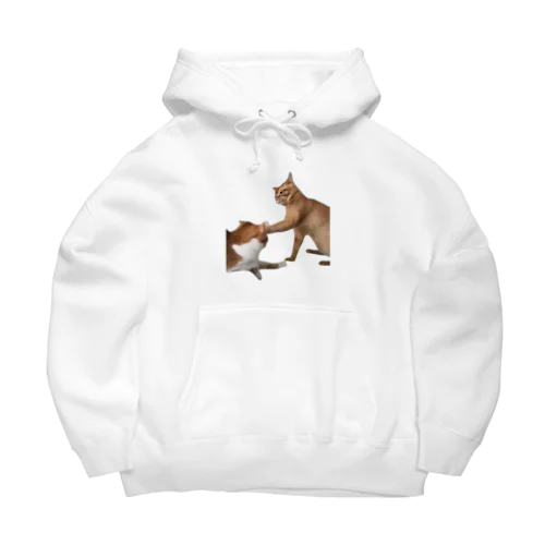 【猫ミーム】叩かれる猫と叩く猫 Big Hoodie