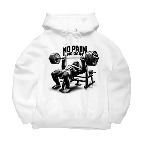 NO PAIN NO GAIN ゴリラベンチプレス Big Hoodie