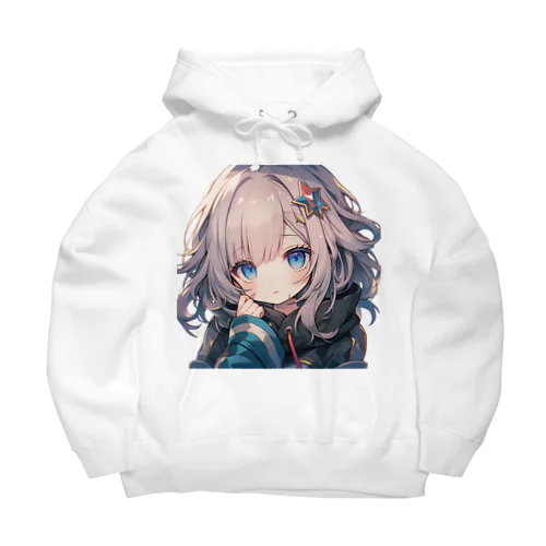 見つめる美少女 Big Hoodie