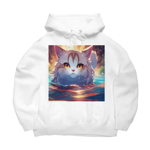 泳ぐ猫 Big Hoodie