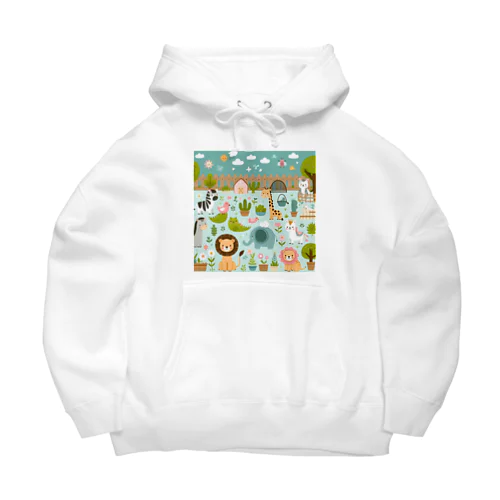 ワクワク動物園の愉快な仲間たち♪ Big Hoodie