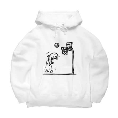 バスケをするイルカ Big Hoodie