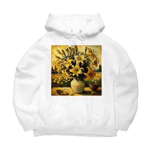 ゴッホ風「ユリ」 Lily Van Gogh style01 ビッグシルエットパーカー