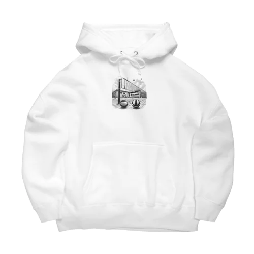 バレー　モノクロ Big Hoodie