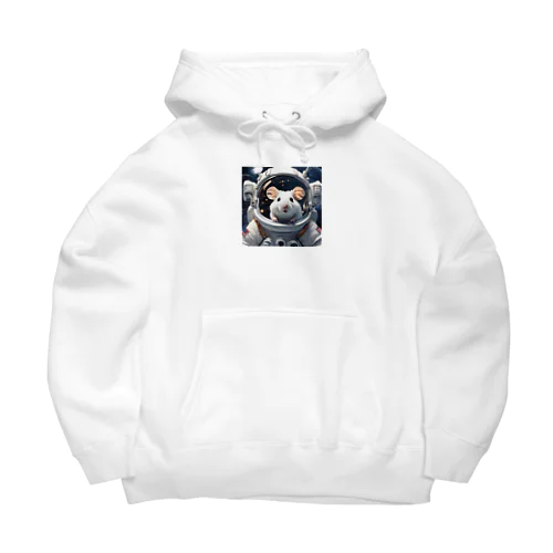 宇宙旅行する白いハムスター Big Hoodie