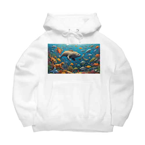 見るも奇妙な合体動物たち fusion animals<<妄想アニマルズ>> Big Hoodie