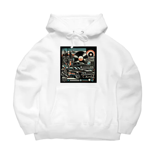 車とレコード Big Hoodie