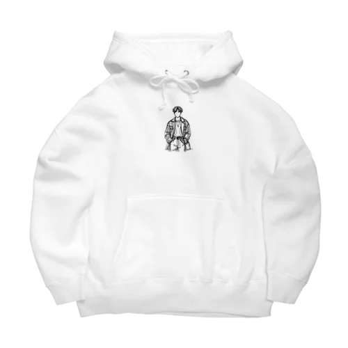 線画の人 Big Hoodie