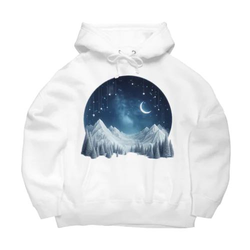 幻想的な冬の夜 Big Hoodie