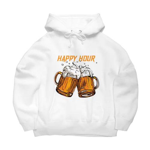 ビールでハッピー Big Hoodie