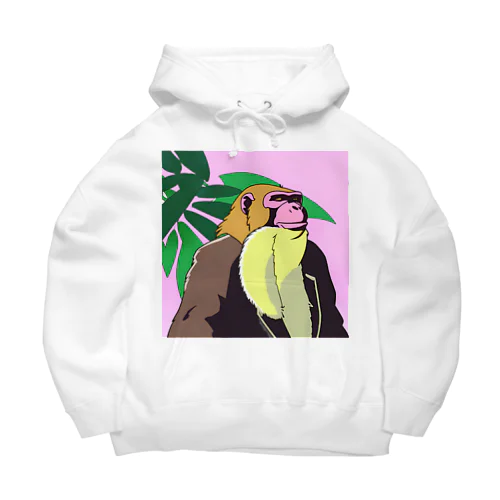 白髭さる Big Hoodie