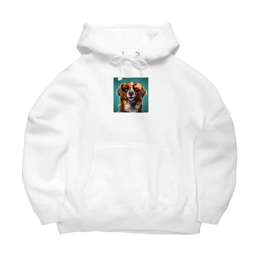 サングラスをかけた、かわいい犬 Marsa 106 Big Hoodie