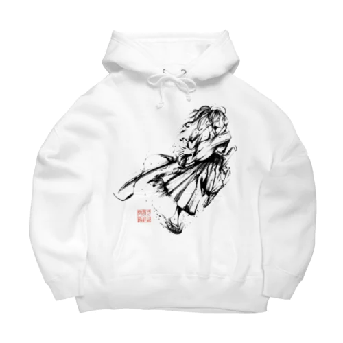 墨絵の侍 Big Hoodie