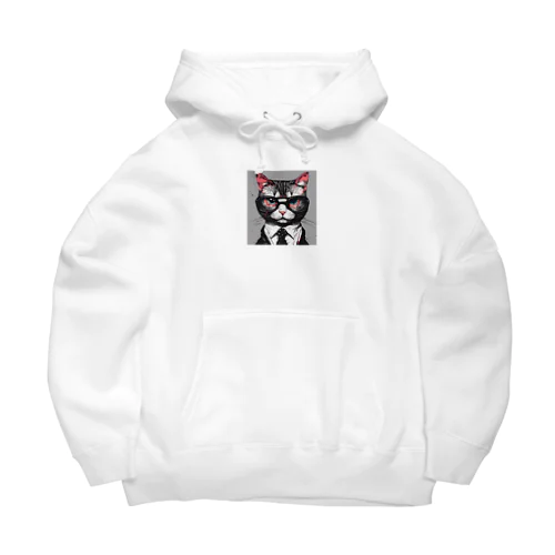 メガネをする猫 Big Hoodie